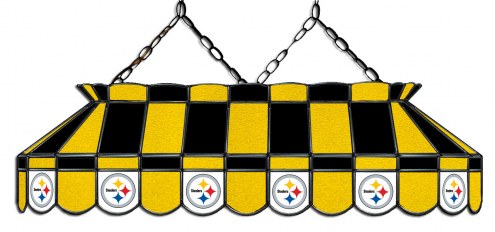 Pittsburgh Steelers NFL Team 40&quot; Rectangular Stained Glass Shade