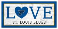 St.Louis Blues 6" x 12" Love Sign
