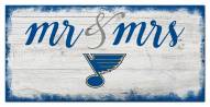 St.Louis Blues Script Mr. & Mrs. Sign