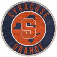 Syracuse Orange 12" Circle with State Sign