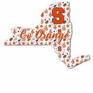 Syracuse Orange 12" Floral State Sign