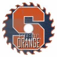 Syracuse Orange 12" Rustic Circular Saw Sign
