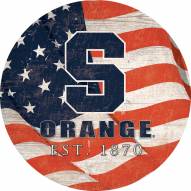 Syracuse Orange 12" Team Color Flag Circle Sign