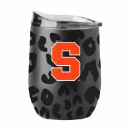 Syracuse Orange 16 oz. Leopard Powder Coat Curved Beverage Glass