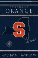 Syracuse Orange 17" x 26" Coordinates Sign