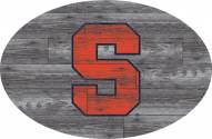 Syracuse Orange 46" Distressed Wood Oval Sign