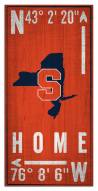 Syracuse Orange 6" x 12" Coordinates Sign