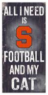 Syracuse Orange 6" x 12" Football & My Cat Sign