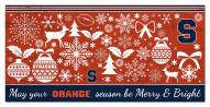 Syracuse Orange 6" x 12" Merry & Bright Sign
