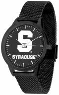 Syracuse Orange Black Dial Mesh Statement Watch