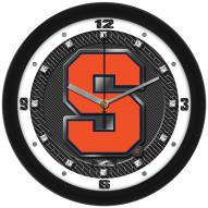 Syracuse Orange Carbon Fiber Wall Clock