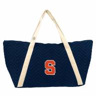 Syracuse Orange Chevron Stitch Weekender Bag