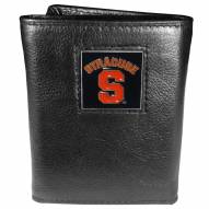 Syracuse Orange Deluxe Leather Tri-fold Wallet in Gift Box
