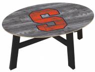 Syracuse Orange Distressed Wood Coffee Table