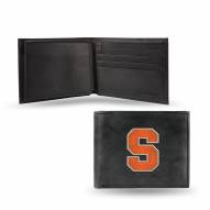 Syracuse Orange Embroidered Leather Billfold Wallet