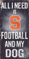 Syracuse Orange Football & Dog Wood Sign