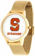 Syracuse Orange Gold Mesh Statement Watch