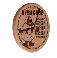 Syracuse Orange Laser Engraved Wood Clock