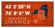 Syracuse Orange Horizontal Coordinate 6" x 12" Sign