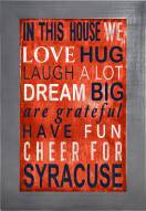 Syracuse Orange In This House 11" x 19" Framed Sign