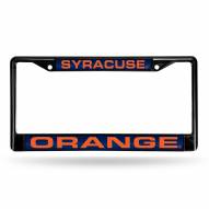 Syracuse Orange Laser Black License Plate Frame
