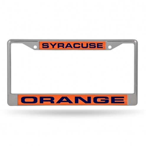 Syracuse Orange Laser Chrome License Plate Frame