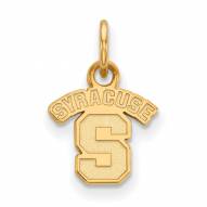 Syracuse Orange NCAA Sterling Silver Gold Plated Extra Small Pendant