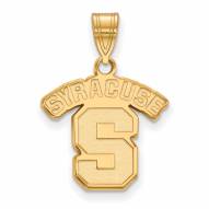 Syracuse Orange NCAA Sterling Silver Gold Plated Medium Pendant