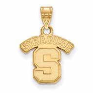 Syracuse Orange NCAA Sterling Silver Gold Plated Small Pendant