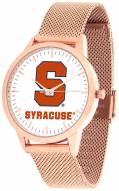 Syracuse Orange Rose Mesh Statement Watch