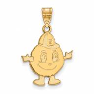 Syracuse Orange Sterling Silver Gold Plated Large Pendant