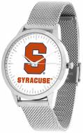 Syracuse Orange Silver Mesh Statement Watch