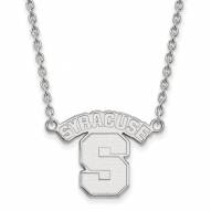 Syracuse Orange Sterling Silver Large Pendant Necklace