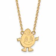 Syracuse Orange Sterling Silver Gold Plated Large Pendant Necklace