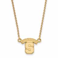 Syracuse Orange Sterling Silver Gold Plated Small Pendant Necklace