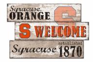 Syracuse Orange Welcome 3 Plank Sign