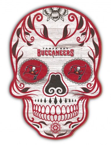 Tampa Bay Buccaneers 12&quot; Sugar Skull Sign