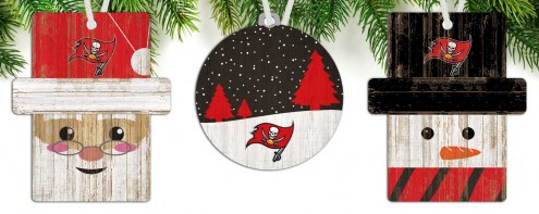 Tampa Bay Buccaneers 3-Pack Christmas Ornament Set