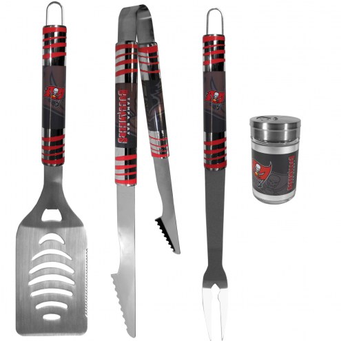 Tampa Bay Buccaneers 3 Piece Tailgater BBQ Set and Season Shaker