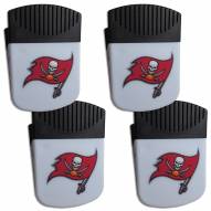 Tampa Bay Buccaneers 4 Pack Chip Clip Magnet with Bottle Opener