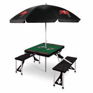 Tampa Bay Buccaneers Black Picnic Table w/Umbrella