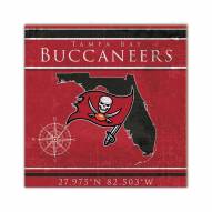 Tampa Bay Buccaneers Coordinates 10" x 10" Sign
