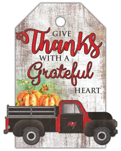 Tampa Bay Buccaneers Gift Tag and Truck 11&quot; x 19&quot; Sign