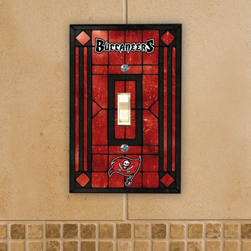 Tampa Bay Buccaneers Glass Single Light Switch Plate Cover