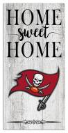 Tampa Bay Buccaneers Home Sweet Home Whitewashed 6" x 12" Sign