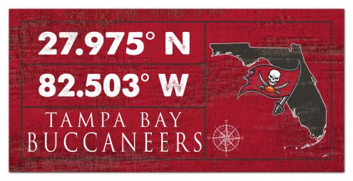 Tampa Bay Buccaneers Horizontal Coordinate 6&quot; x 12&quot; Sign