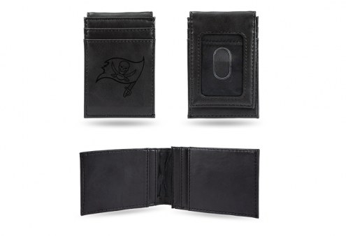 Tampa Bay Buccaneers Laser Engraved Black Front Pocket Wallet