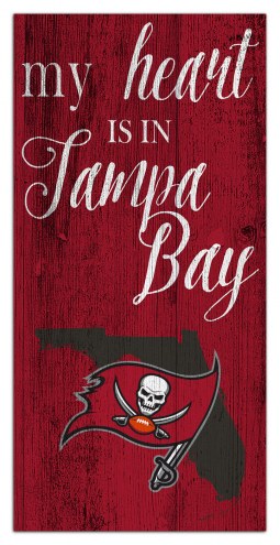 Tampa Bay Buccaneers My Heart State 6&quot; x 12&quot; Sign