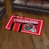 Tampa Bay Buccaneers Super Bowl LV Champions Dynasty 3' x 5' Area Rug