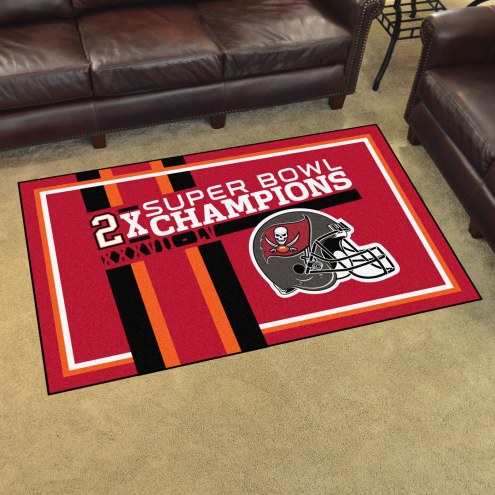 Tampa Bay Buccaneers Super Bowl LV Champions Dynasty 4' x 6' Area Rug